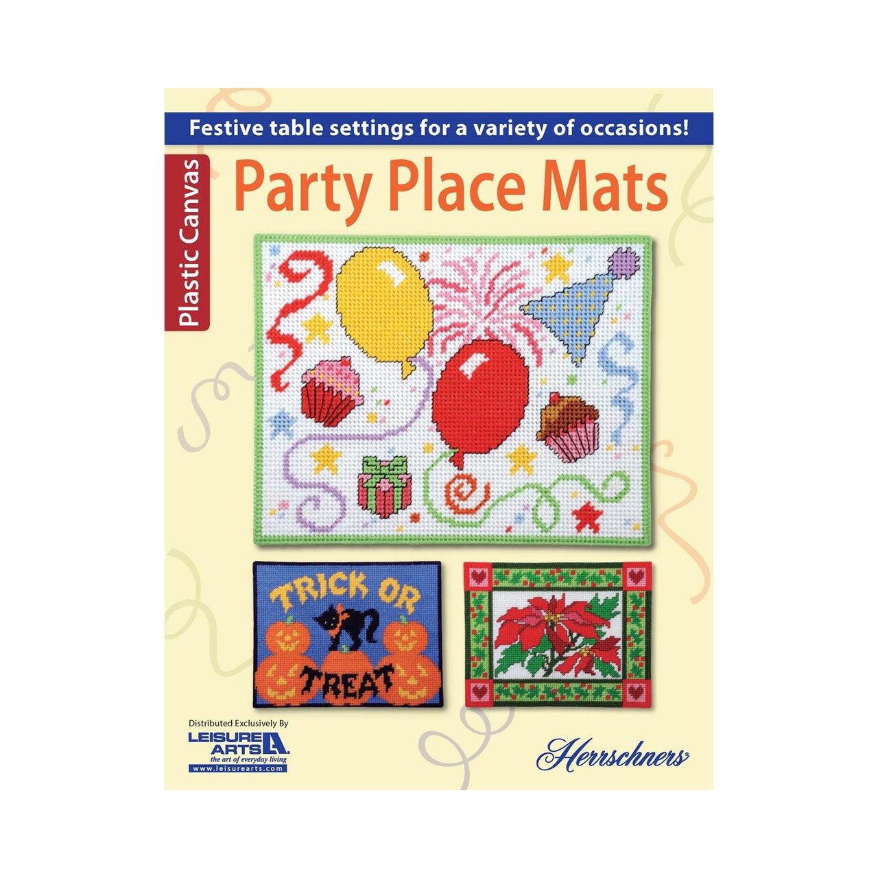 Leisure Arts Plastic Canvas Party Placemats – Pattern Book with Step-by-Step Instructions, DIY Table Décor, Unique Designs, and Creative Crafting Techniques for Home Use